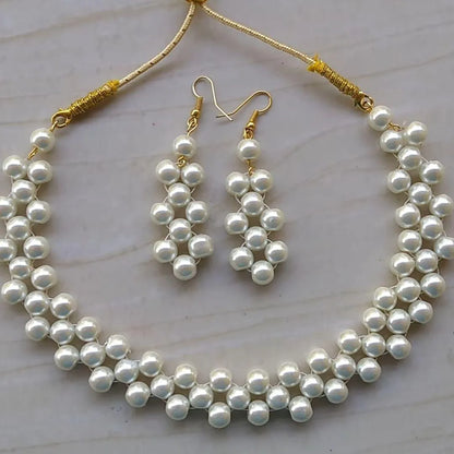 Beautiful Pearl Necklace With Earings