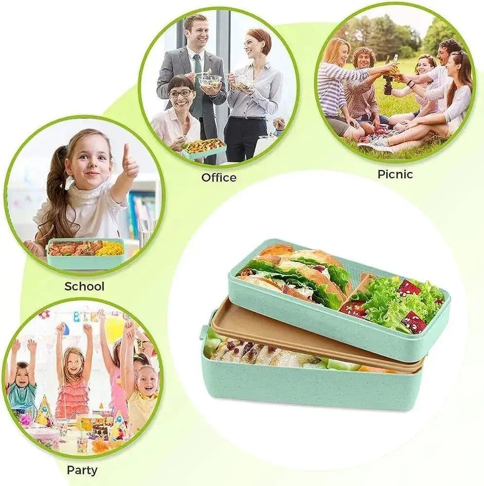 2 Layer Bento Box With Fork & Spoon