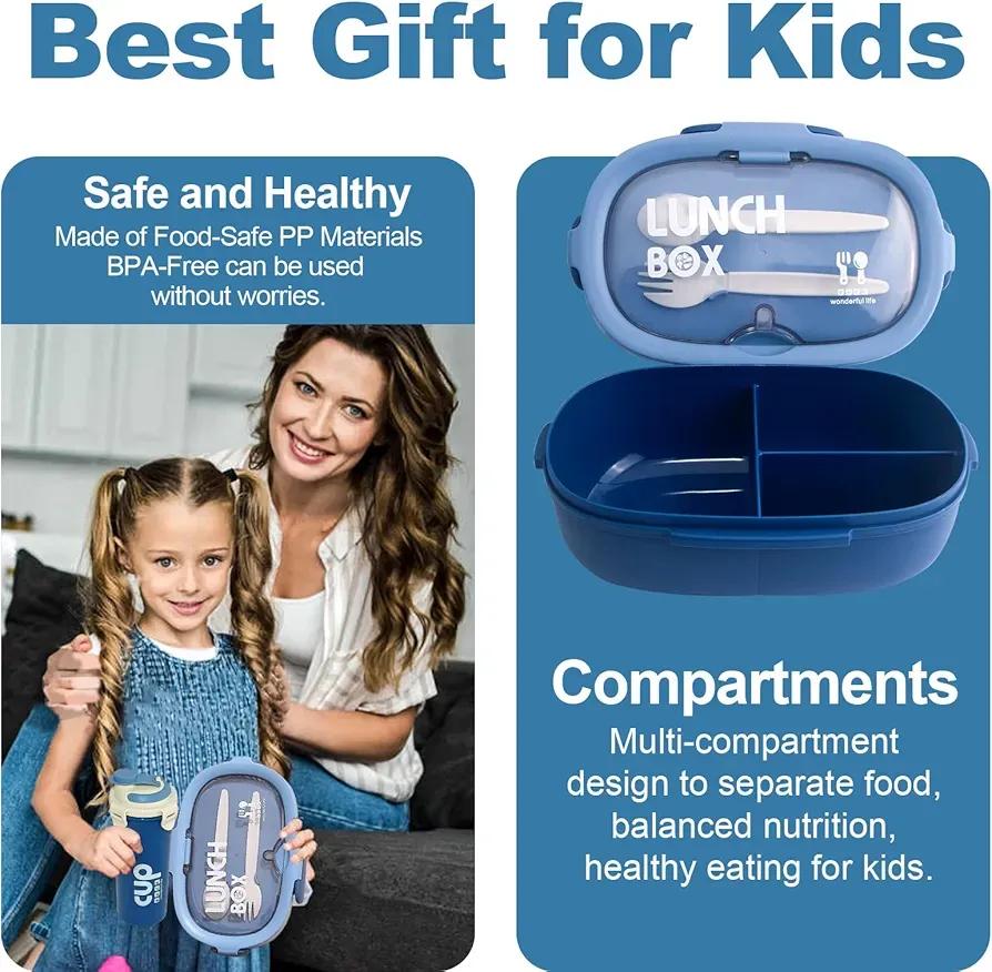 Leakproof Bento Lunch Box with Cutlery Set