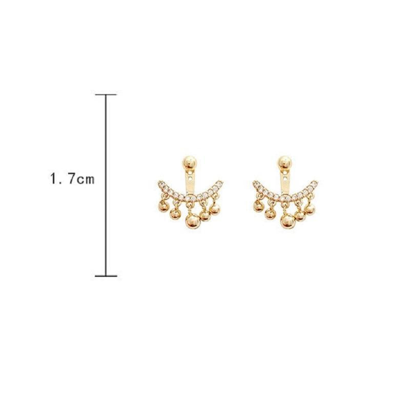 Geometric Gold Plated Cubic Zirconia Earrings