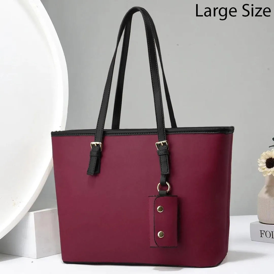 Women's PU Leather Plain Shoulder Bag