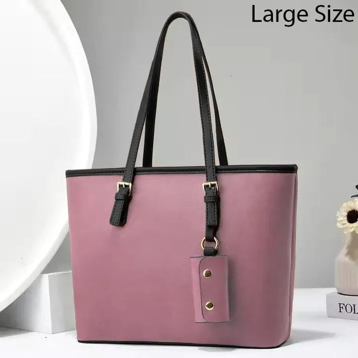 Women's PU Leather Plain Shoulder Bag