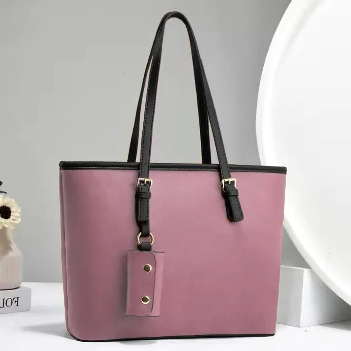Women's PU Leather Plain Shoulder Bag
