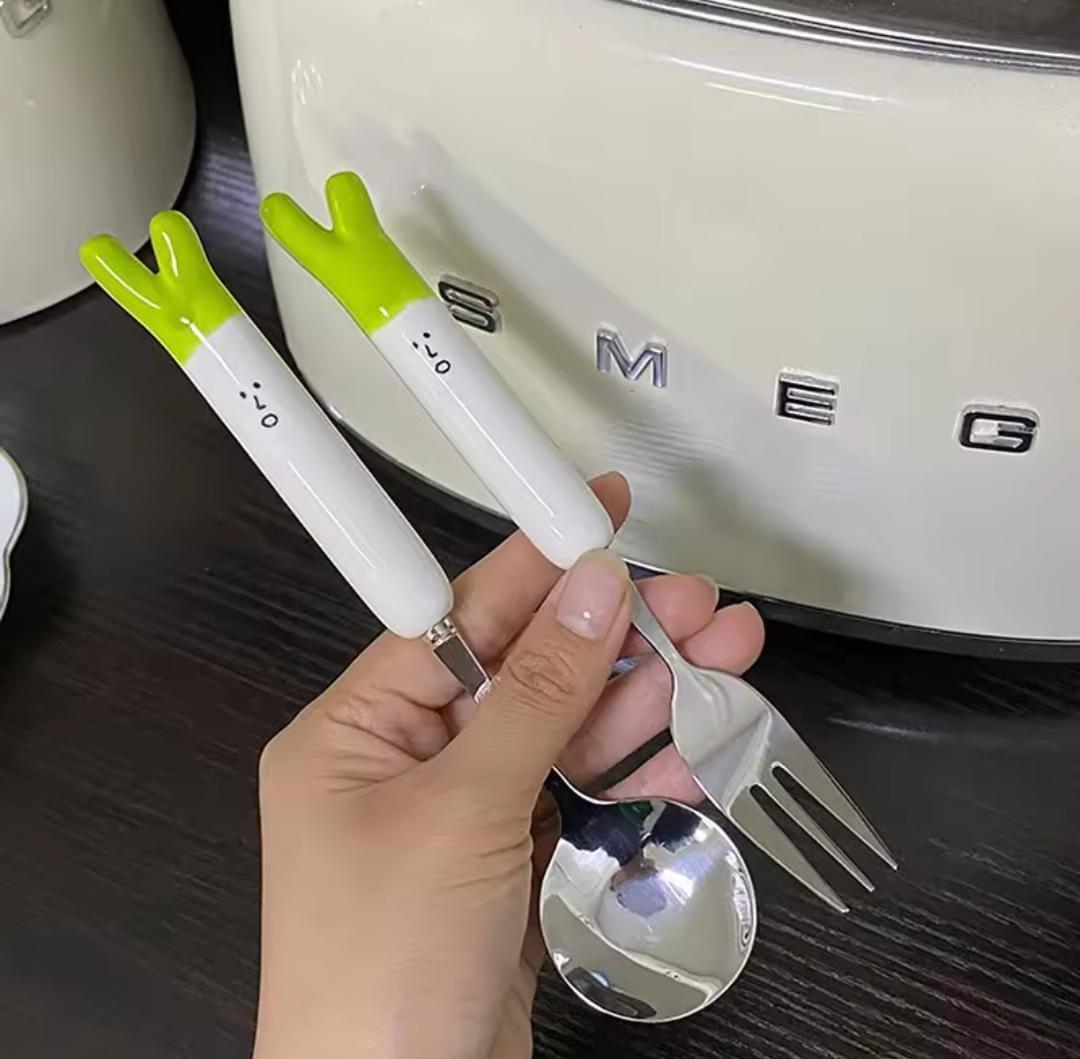 2 Pcs Multicolor Stainless Steel Cutlery Set