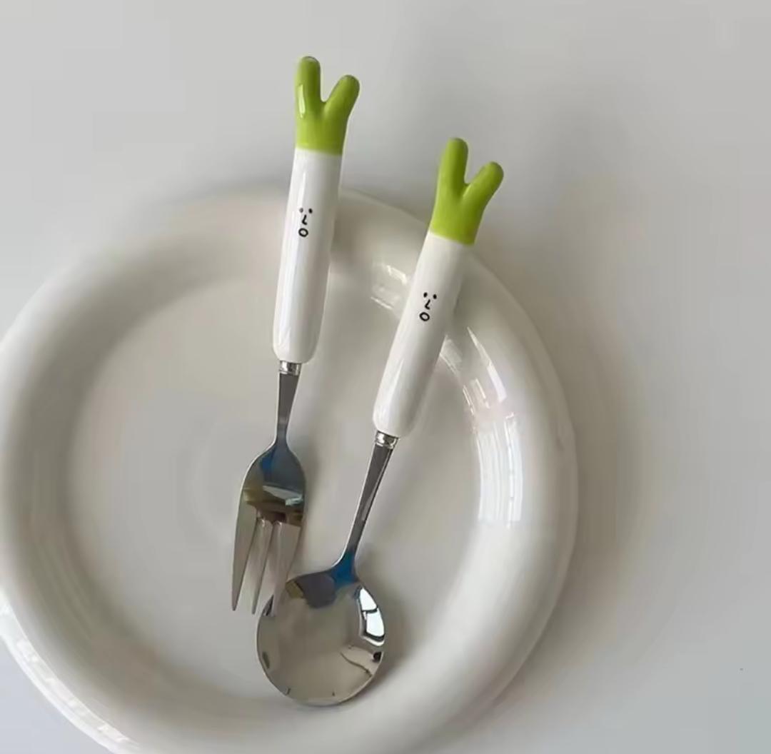 2 Pcs Multicolor Stainless Steel Cutlery Set