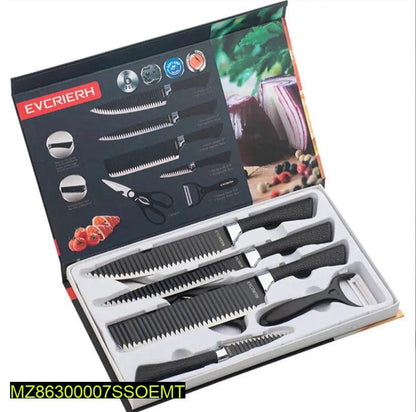 6 Pcs Wave Pattern Sharp Chef's Knife Set