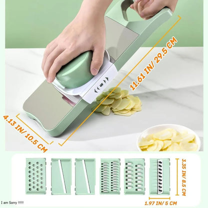 5 In 1 Vegetable Slicer - 1 Pc for Effortless Food Preparation