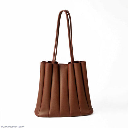 Girl's PU Leather Plain Shoulder Bag
