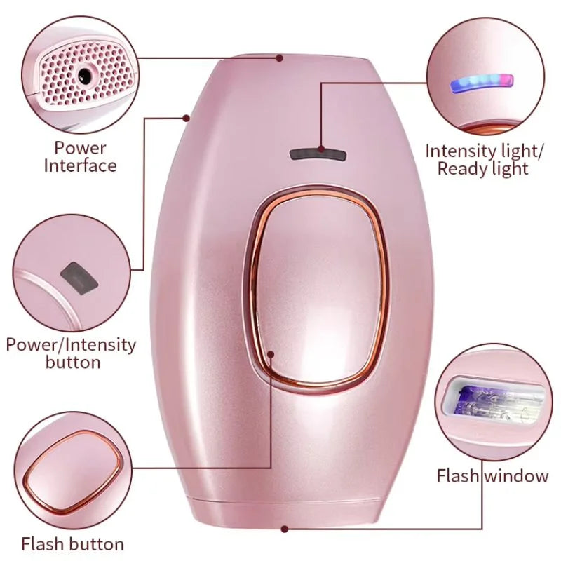 Laser Hair Removal Device | Permanent Hair Reduction Epilator | Painless Body Hair Remover