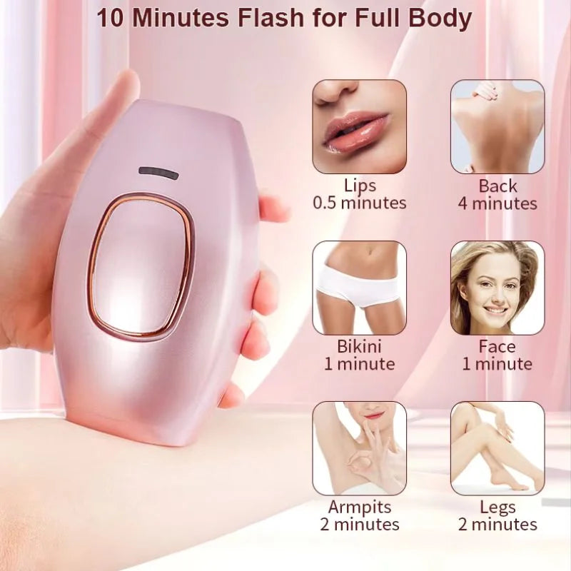 Laser Hair Removal Device | Permanent Hair Reduction Epilator | Painless Body Hair Remover