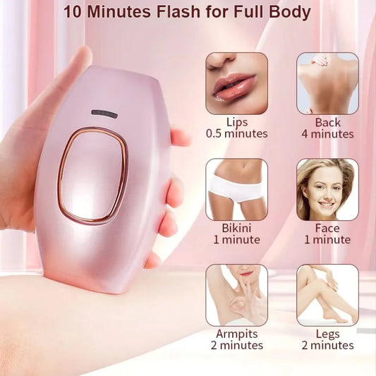 Laser Hair Removal Device | Permanent Hair Reduction Epilator | Painless Body Hair Remover