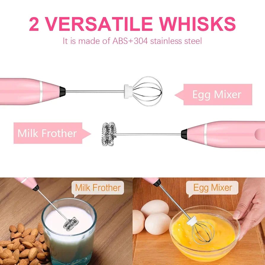 Rechargeable Handheld Milk Frother – 3-Speed Electric Coffee Mixer for Latte