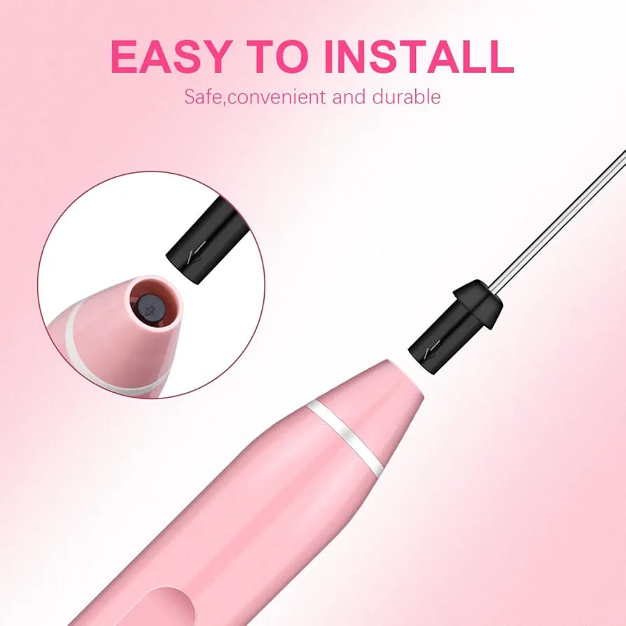 Rechargeable Handheld Milk Frother – 3-Speed Electric Coffee Mixer for Latte