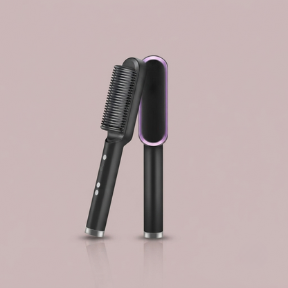 2-in-1 Hair Straightener Brush