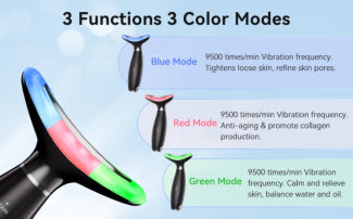 3-in-1 Skin Care Face Massage Tool with Vibration and Light Therapy