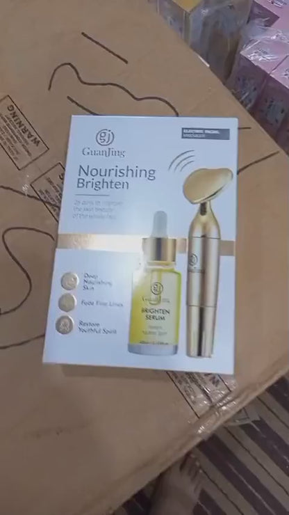 Guanjing Brighten Serum 40Ml With Facial Massager