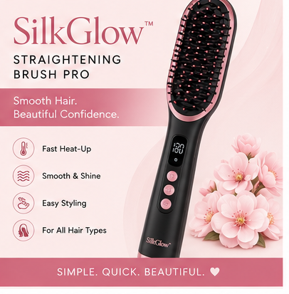 2-in-1 Hair Straightener Brush