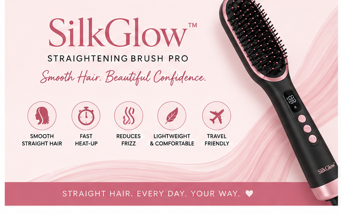 2-in-1 Hair Straightener Brush